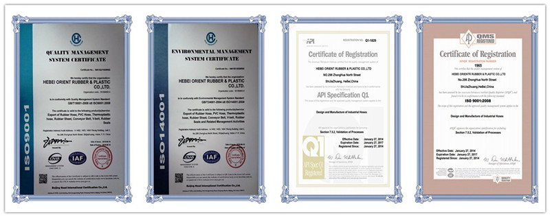 rubber hose certifications